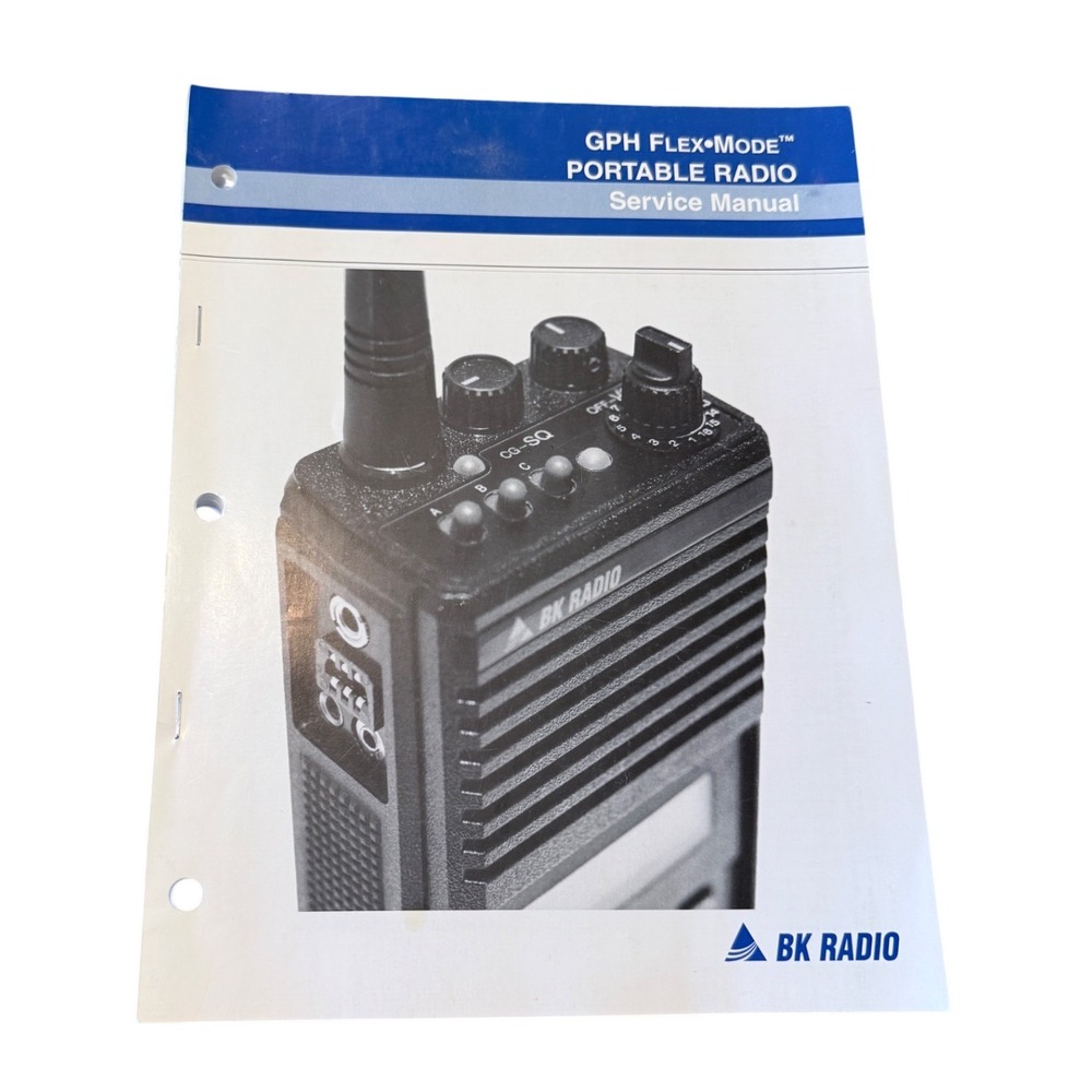 BK Radio GPH Flex-Mode Portable Radio Service Manual 1998 P/N 0300-20066-900